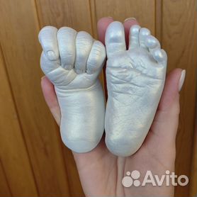 Набор для объемного слепка ручки и ножки малыша (3D) 16,5 х 16,5 см | AliExpress