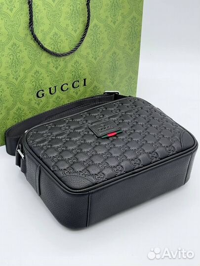 Сумка мужская кожаная Gucci