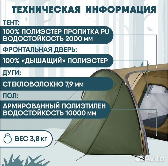 Палатка Jungle Camp Torino 3