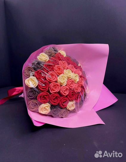 Шоколадные Розы - 51 шт в Букете