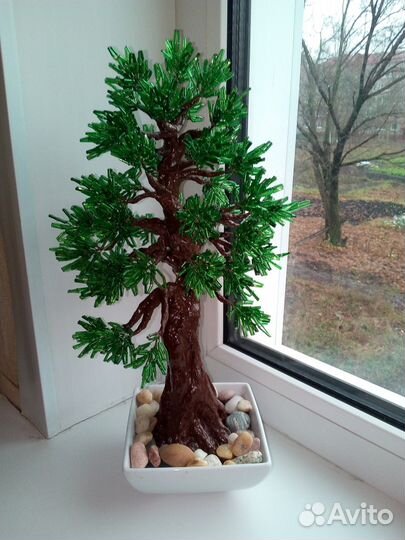 Деревья из бисера