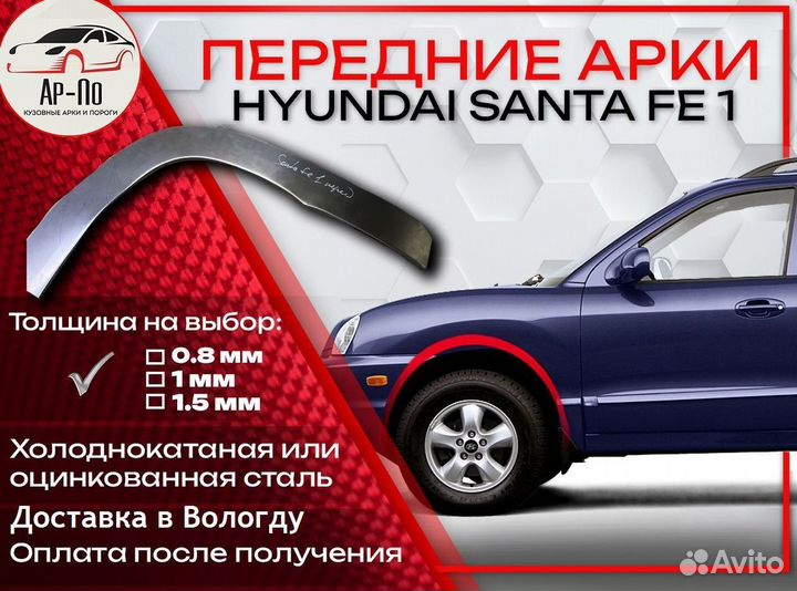 Ремонтные арки передние на Hyundai Getz