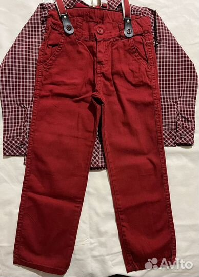 Костюм: брюки с рубашкой для мальчика 6 лет