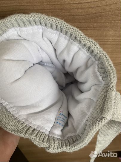 Шапка зимняя со снудом для девочки 50 52