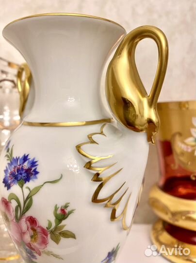 Ваза для д/цветов с лебедями Kaiser Германия