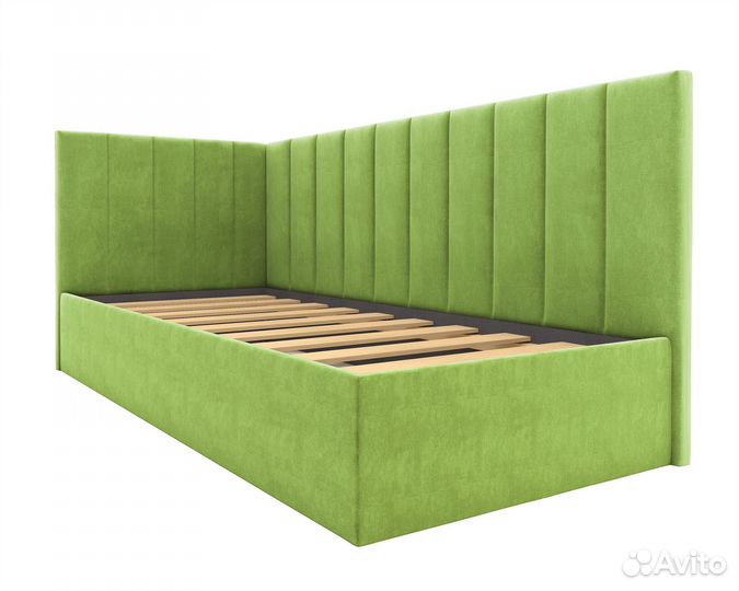 Кровать угловая Омер-500xy односпальная с матрасом