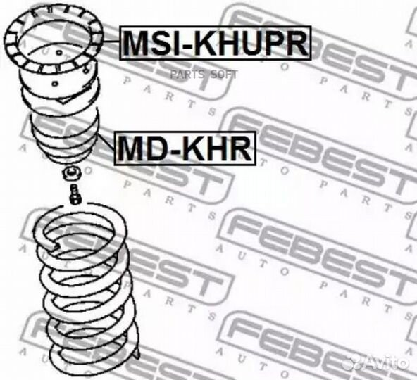 Febest msikhupr Проставка пружины mitsubishi pajer