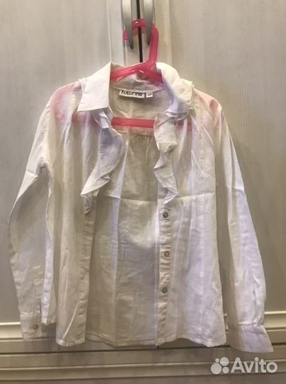 Блузки школьные 4 шт. на рост 128