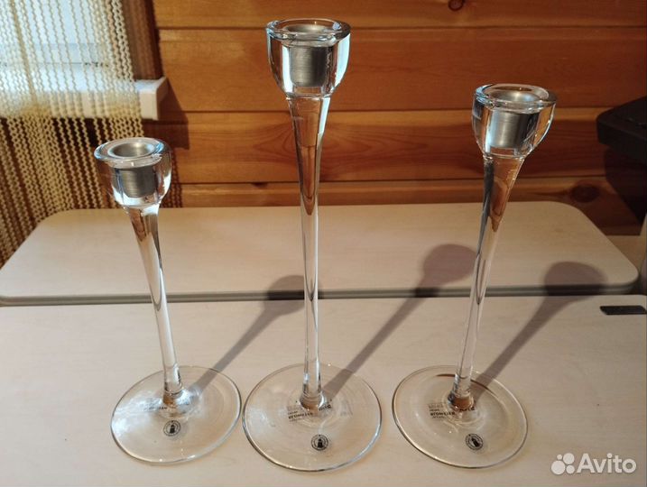 Подсвечники стеклянные IKEA