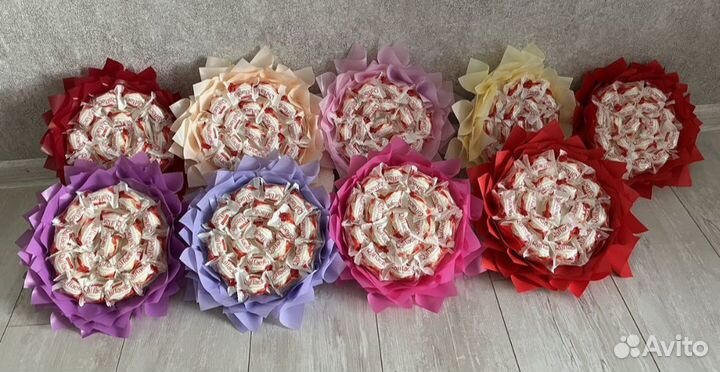 Сладкие букеты из конфет