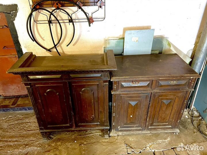 Старинный антикварный буфет СССР винтаж
