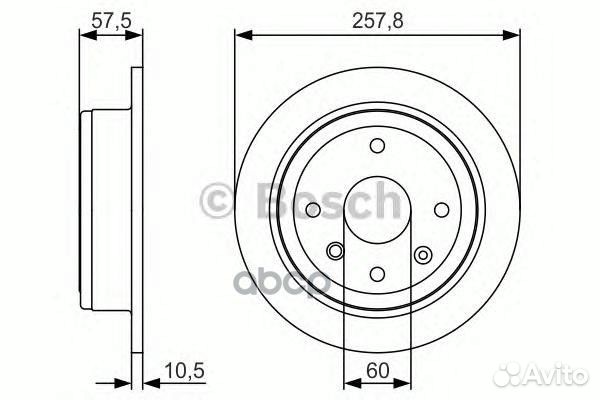 Диск тормозной зад Bosch 0 986 479 S08 0 986 479