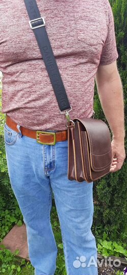 Сумка натуральная кожа, ручной работы