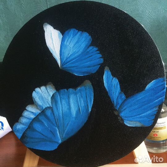 Картина маслом на холсте бабочки