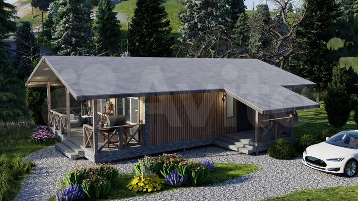 Коттедж 93 м² на участке 7 сот.