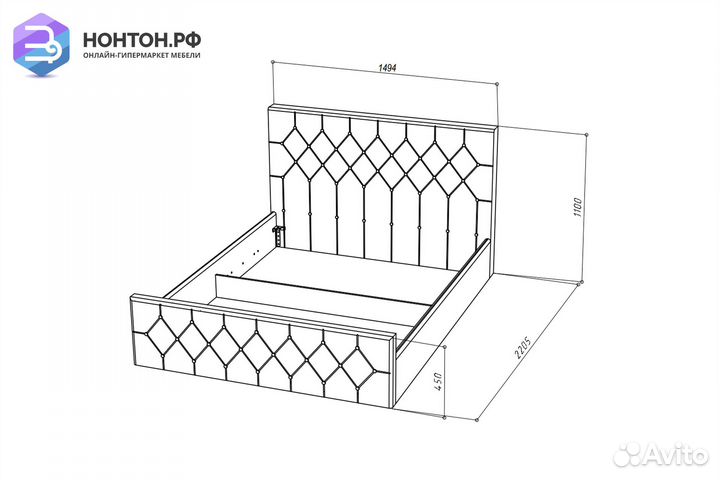 Кровать Мишель кожзам белый
