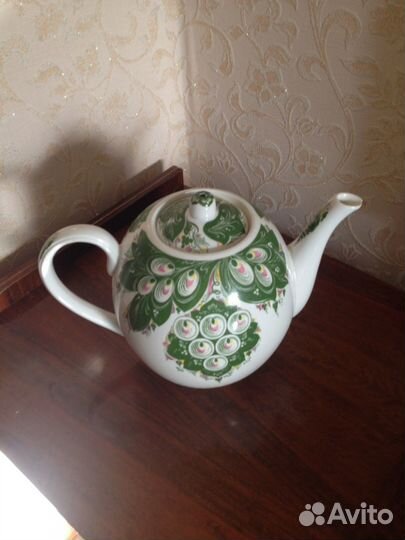 Чайник фарфоровыйссср доливн Вербилки 3л Жар-птица