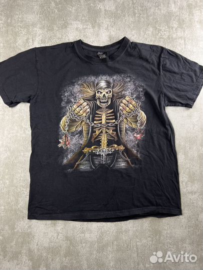 Футболка рокерская Скелет с цепью