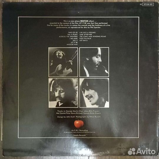 Виниловая пластинка The Beatles- Let it be