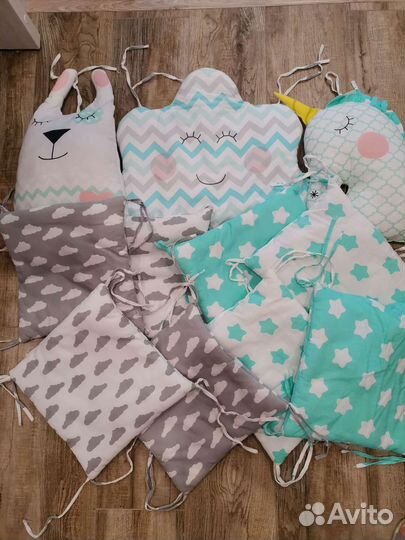 Бортики подушки в кроватку