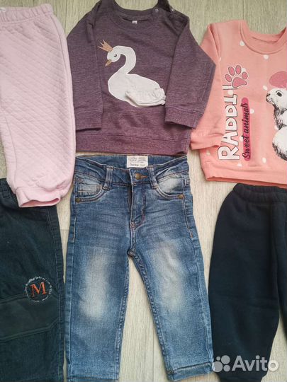 Вещи пакетом на девочку, примерно на 1-1,5 года