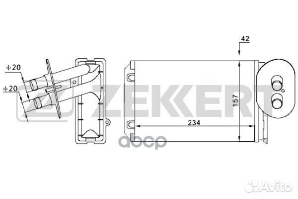 Радиатор отоп. VW Transporter IV 90- mk-5016 Ze