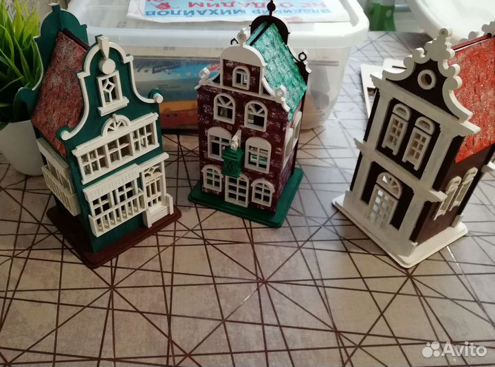 Голландский домик светильник, чайный домик