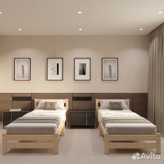 Двухъярусная кровать из массива дерева