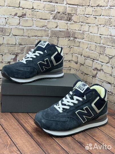 Кроссовки new balance 574 высокие зимние с мехом