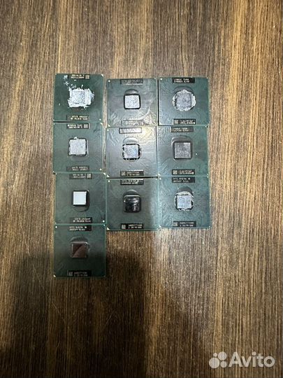 Лот 10шт проццесоры ноутбука intel t4300 и др