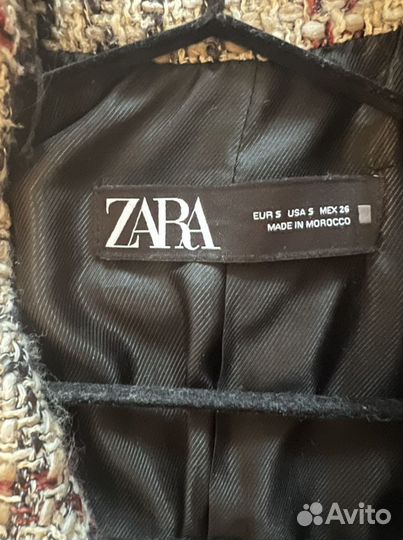 Твидовый жакет zara s