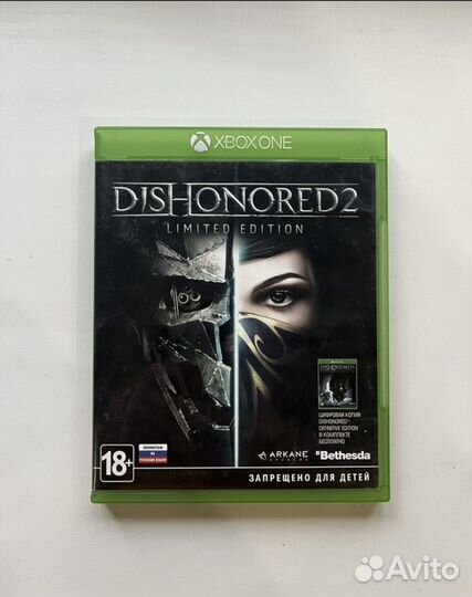 Dishonored 2 диск xbox ONE