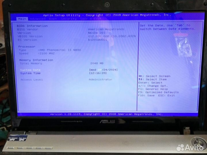 Материнская плата для ноутбука Asus N61D