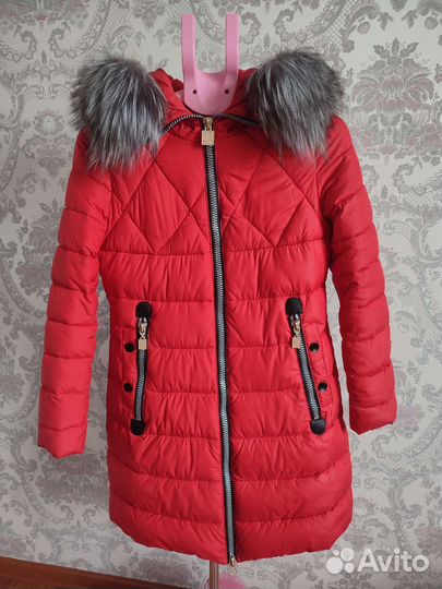 Зимний пуховик с мехом