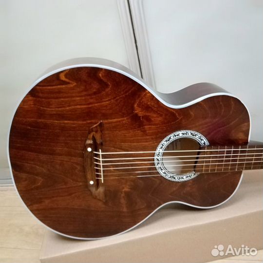 Гитара новая акустическая широкий гриф на болту