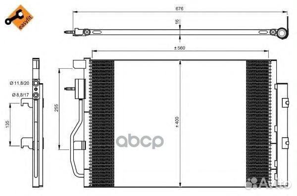 Радиатор кондиционера 350044 NRF