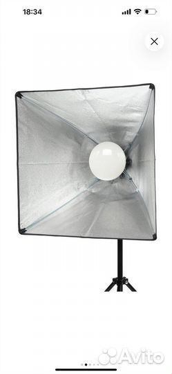Софтбокс с LED лампой и стойкой в сумке