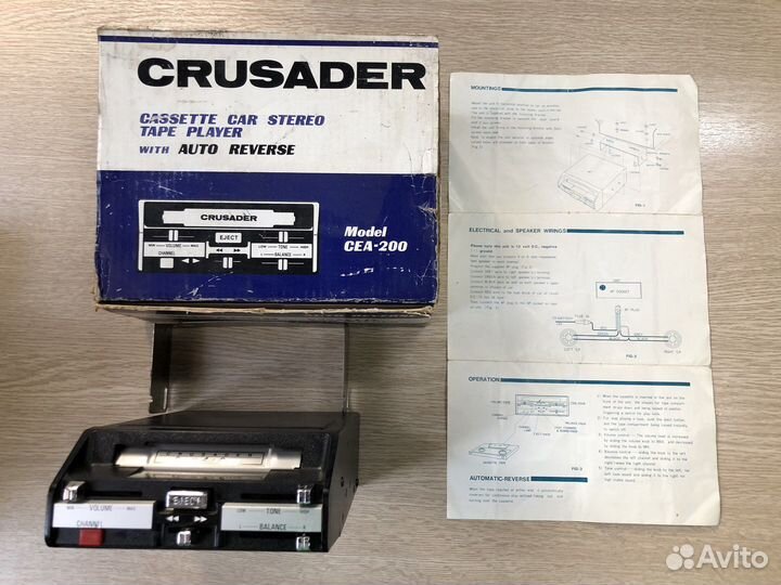 Японская кассетная автомагнитола Crusader CEA-200
