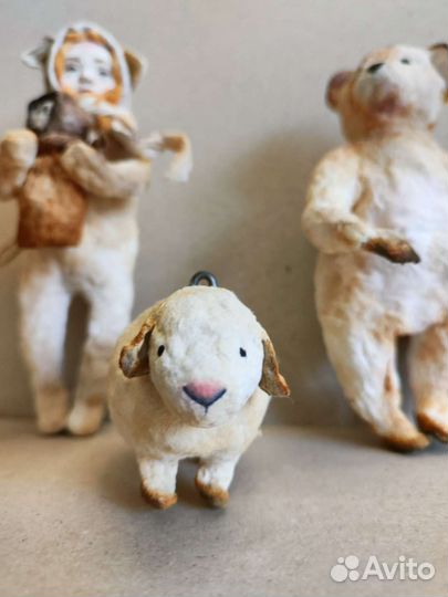 Ватные ёлочные игрушки набор