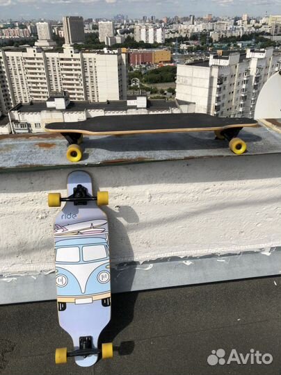 Лонгборд Скейт +шлем и щитки+чехол прокат аренда