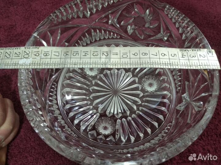 Ваза хрустальная на ножке СССР