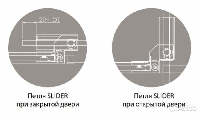 Душевой уголок Cezares slider-A-2-70/80-grigio-Cr