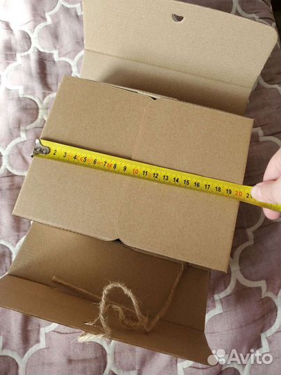 Крафт коробка с завязками