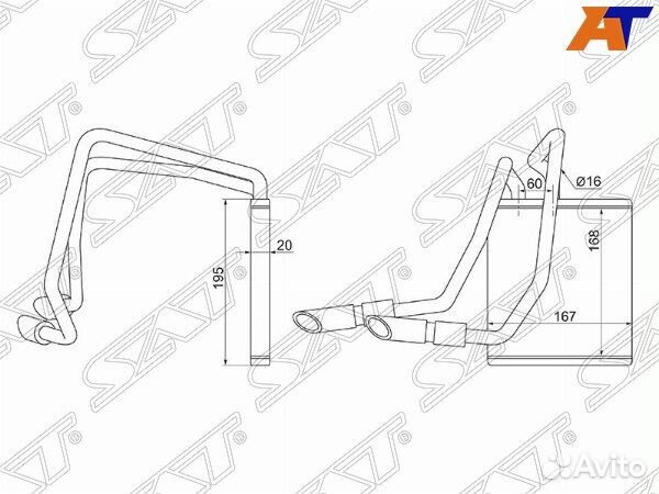 Радиатор отопителя салона mazda 2, mazda 2/demio D