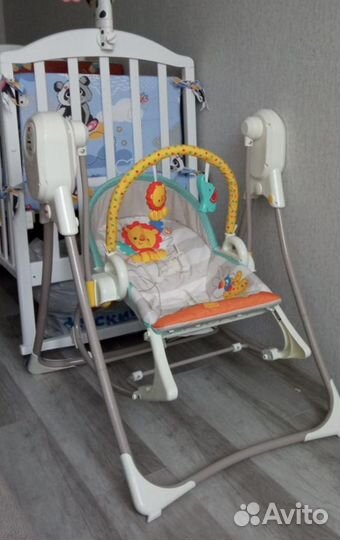 Шезлонг электронные качели fisher price