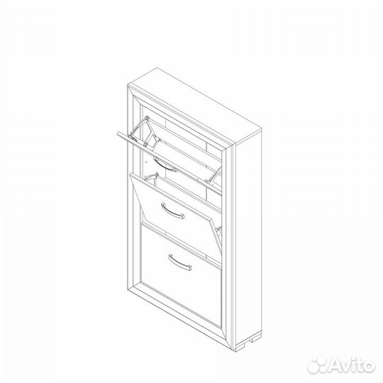 Тумба для обуви Мальта B136-BUT3B, лиственница сиб