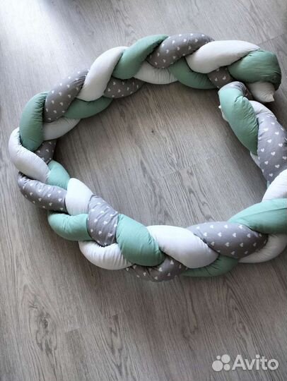 Бортики в кроватку косичка