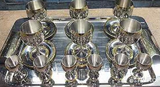 Набор Принц с частичной позолотой цептер новый