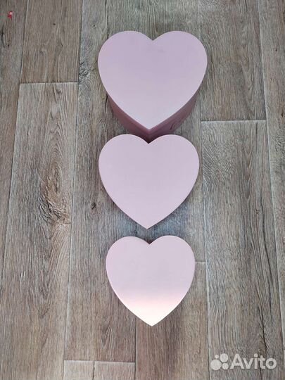 Коробки сердце 3 в 1, пенабоксы