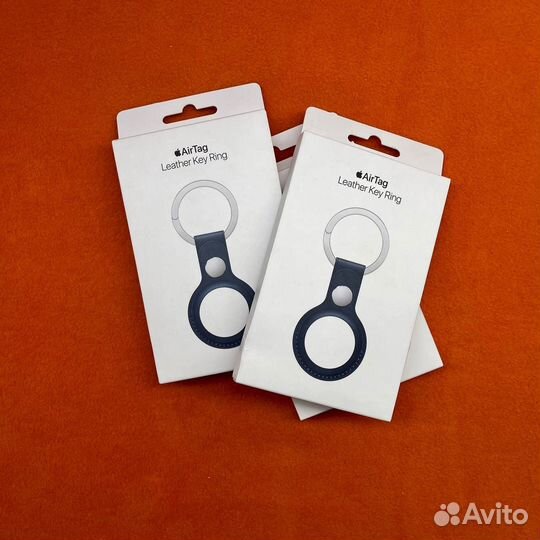 Aple Airtag Leather Key Ring Baltic Blue (New)